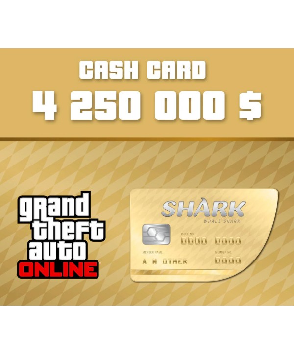 Grand Theft Auto Online - $4,250,000 The Whale Shark Cash Card PC Activation Code Rockstar Games Key GLOBAL